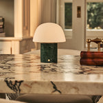 Maes Green – Verde Alpi Marble Rechargeable Table Lamp | Elegant, Stylish & Functional