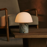 Maes Green – Ice Green Marble Rechargeable Table Lamp | Elegant, Stylish & Functional