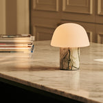Maes Green – Ice Green Marble Rechargeable Table Lamp | Elegant, Stylish & Functional