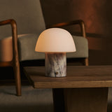 Maes White – Lilac Marble Rechargeable Table Lamp | Elegant, Stylish & Functional