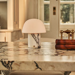 Maes White – Lilac Marble Rechargeable Table Lamp | Elegant, Stylish & Functional