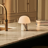 Maes White – Lilac Marble Rechargeable Table Lamp | Elegant, Stylish & Functional