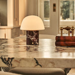 Maes Red – Rosso Levanto Marble Rechargeable Table Lamp | Elegant, Stylish & Functional