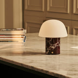 Maes Red – Rosso Levanto Marble Rechargeable Table Lamp | Elegant, Stylish & Functional