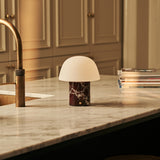 Maes Red – Rosso Levanto Marble Rechargeable Table Lamp | Elegant, Stylish & Functional