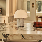 Maes White – Bianco Statuarietto Marble Rechargeable Table Lamp | Elegant, Stylish & Functional