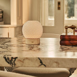 Mare Beige – Travertino Classico Travertine Rechargeable Table Lamp with Porcelain