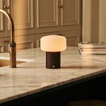 Margaux Dark Brown Rechargeable Table Lamp | Stylish, Cordless & 3 Light Modes