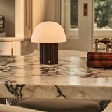 Marijn Light Brown Rechargeable Table Lamp | 3 Light Colors, Dimmable & Modular Lampshade
