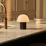 Marijn Light Brown Rechargeable Table Lamp | 3 Light Colors, Dimmable & Modular Lampshade