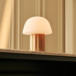 Marijn Light Brown Rechargeable Table Lamp | 3 Light Colors, Dimmable & Modular Lampshade