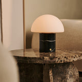 Maris Noir – Nero Marquina Marbre Lampe de table rechargeable | Classique, 3 couleurs de lumière & fonction dimmable