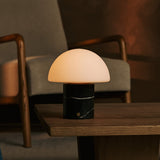 Maris Noir – Nero Marquina Marbre Lampe de table rechargeable | Classique, 3 couleurs de lumière & fonction dimmable