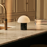 Maris Black – Marble Nero Marquina Rechargeable Table Lamp | Classic, 3 Light Colors & Dimming Function