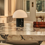 Maris Black – Marble Nero Marquina Rechargeable Table Lamp | Classic, 3 Light Colors & Dimming Function