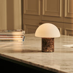 Maris Brown – Marble Emperador Dark Rechargeable Table Lamp | Classic, 3 Light Colors & Dimming Function