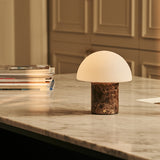 Maris Brown – Marble Emperador Dark Rechargeable Table Lamp | Classic, 3 Light Colors & Dimming Function