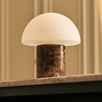 Maris Brown – Marble Emperador Dark Rechargeable Table Lamp | Classic, 3 Light Colors & Dimming Function