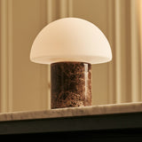 Maris Brown – Marble Emperador Dark Rechargeable Table Lamp | Classic, 3 Light Colors & Dimming Function