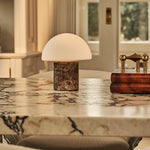 Maris Brown – Marble Emperador Dark Rechargeable Table Lamp | Classic, 3 Light Colors & Dimming Function