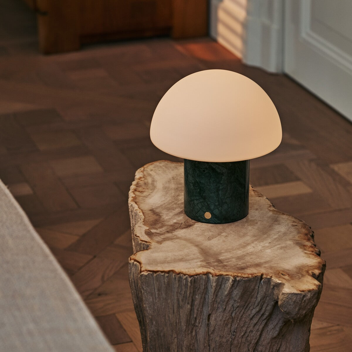 Maris Green – Marble Verde Alpi Rechargeable Table Lamp | Classic, 3 Light Colors & Dimming Function
