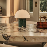 Maris Green – Marble Verde Alpi Rechargeable Table Lamp | Classic, 3 Light Colors & Dimming Function