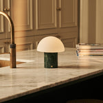 Maris Green – Marble Verde Alpi Rechargeable Table Lamp | Classic, 3 Light Colors & Dimming Function