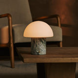 Maris Green – Ice Green Marble Rechargeable Table Lamp | Classic, 3 Light Colors & Dimming Function