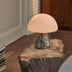 Maris Green – Ice Green Marble Rechargeable Table Lamp | Classic, 3 Light Colors & Dimming Function