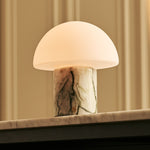 Maris Green – Ice Green Marble Rechargeable Table Lamp | Classic, 3 Light Colors & Dimming Function