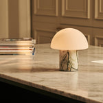 Maris Green – Ice Green Marble Rechargeable Table Lamp | Classic, 3 Light Colors & Dimming Function