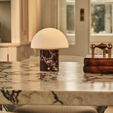 Maris Red – Marble Rosso Levanto Rechargeable Table Lamp | Classic, 3 Light Colors & Dimming Function