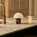 Maris Red – Marble Rosso Levanto Rechargeable Table Lamp | Classic, 3 Light Colors & Dimming Function