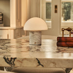 Maris White – Bianco Statuarietto Marble Rechargeable Table Lamp | Classic, 3 Light Colors & Dimming Function