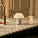 Maris White – Bianco Statuarietto Marble Rechargeable Table Lamp | Classic, 3 Light Colors & Dimming Function