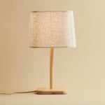 Marley Wooden Lamp with Beige Shade – Stylish & Organic Home Lighting Tavellio