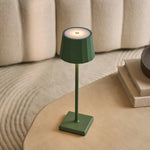 Wouter Sage Green Rechargeable Table Lamp – Wireless Charging, Dimmable, 120-Hour Battery Life Tavellio