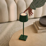 William Pine Green Rechargeable Table Lamp – USB-C, Dimmable, 120-Hour Battery Tavellio