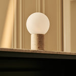 Metsu Beige – Travertino Classico Travertine Rechargeable Table Lamp | Authentic, Dimmable & Up to 100 Hours of Light