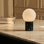 Metsu Black – Nero Marquina Marble Rechargeable Table Lamp | Authentic, Dimmable & Up to 100 Hours of Light
