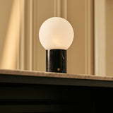 Metsu Black – Nero Marquina Marble Rechargeable Table Lamp | Authentic, Dimmable & Up to 100 Hours of Light