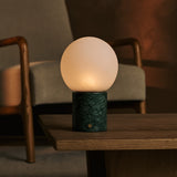 Metsu Vert – Verde Alpi Marbre Lampe de table rechargeable | Authentique, dimmable & jusqu’à 100 heures d’autonomie