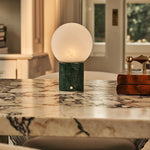 Metsu Green – Verde Alpi Marble Rechargeable Table Lamp | Authentic, Dimmable & Up to 100 Hours of Light