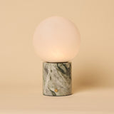 Metsu Green – Ice Green Marble Rechargeable Table Lamp | Authentic, Dimmable & Up to 100 Hours of Light