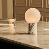 Metsu White – Lilac Marble Rechargeable Table Lamp | Authentic, Dimmable & Up to 100 Hours of Light
