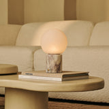 Metsu White – Lilac Marble Rechargeable Table Lamp | Authentic, Dimmable & Up to 100 Hours of Light