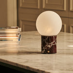 Metsu Red – Rosso Levanto Marble Rechargeable Table Lamp | Authentic, Dimmable & Up to 100 Hours of Light