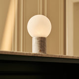 Metsu White – Bianco Statuarietto Marble Rechargeable Table Lamp | Authentic, Dimmable & Up to 100 Hours of Light