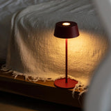 Hugo Berry Red Rechargeable Iron Table Lamp - Dimmable, Stylish & Cordless Tavellio