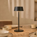 Hugo Midnight Black Rechargeable Table Lamp - Dimmable, Stylish & Cordless Tavellio
